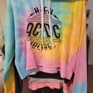 Colorful Tie-Dye Hoodie with Graphic Print